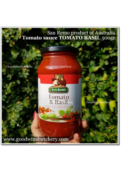 Sauce tomato SANREMO TOMATO & BASIL Australia San Remo 500g